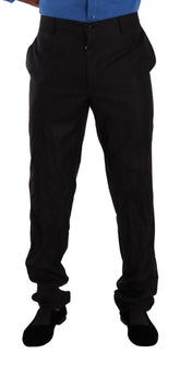 Dolce & Gabbana Gray Wool Silk Dress Trouser Dress Pants - IT54 | XL - Trousers