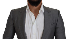 Dolce & Gabbana Gray Wool Silk Slim Fit Jacket Blazer - IT46 | S - Sport Jackets