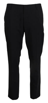 Dolce & Gabbana Gray Wool Stretch Dress Formal Slim Fit Pant - IT58 | XXL - Trousers