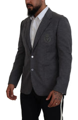 Dolce & Gabbana Gray Wool Stretch Slim Fit Jacket Blazer - IT44 | XS - Sport Jackets
