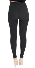 Dolce & Gabbana Gray Wool Stretch Tights - IT40|S - Leggings
