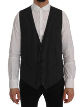 Dolce & Gabbana Gray Wool Stretch Vest - IT52 | XL - Vests