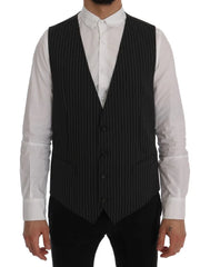 Dolce & Gabbana Gray Wool Stretch Vest - IT52 | XL - Vests