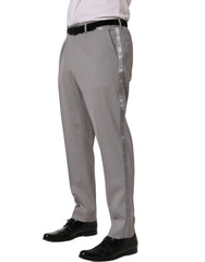 Dolce & Gabbana Gray Wool Tapered Men Dress Trouser Pants - IT54 | XL