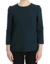 Dolce & Gabbana Green 3/4 sleeve wool blouse - IT40|S - Blouses