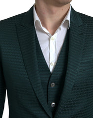 Dolce & Gabbana Green 3 Piece Single Breasted MARTINI Suit - IT44 | XS - Suits