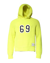 Dolce & Gabbana Green 69 Knit Hooded Men Pullover Sweater - IT48 | M - Hoodies