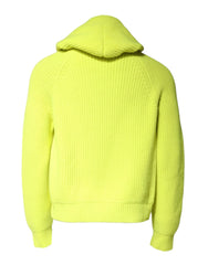Dolce & Gabbana Green 69 Knit Hooded Men Pullover Sweater - IT48 | M - Hoodies