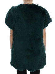 Dolce & Gabbana Green Alpaca Fur Vest Sleeveless Jacket - Vests