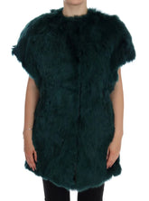 Dolce & Gabbana Green Alpaca Fur Vest Sleeveless Jacket - Vests