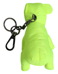 Dolce & Gabbana Green Bear Embroidered Logo Keychain Clasp Keyring - Keychains