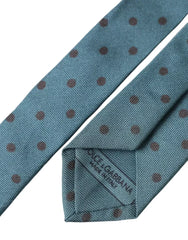 Dolce & Gabbana Green Black Polka Dot Silk Adjustable Men Tie - Neckties