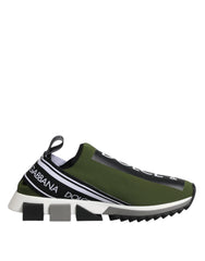 Dolce & Gabbana Green Black Slip On Sorrento Sneakers Shoes - Sneakers