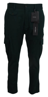 Dolce & Gabbana Green Cargo Cotton Stretch Jeans Pant - IT44 | XS - Jeans