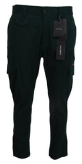 Dolce & Gabbana Green Cargo Cotton Stretch Jeans Pant - IT44 | XS - Jeans