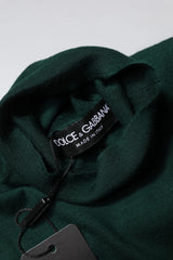 Dolce & Gabbana Green Cashmere Knitted Men Pullover Sweater - IT50 | L - Sweaters