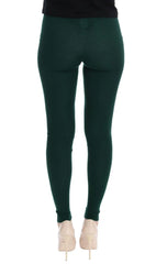 Dolce & Gabbana Green Cashmere Stretch Tights - IT36|XXS - Hosiery