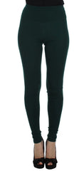 Dolce & Gabbana Green Cashmere Stretch Tights Pants - IT40|S - Tights