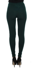 Dolce & Gabbana Green Cashmere Stretch Tights Pants - IT40|S - Tights