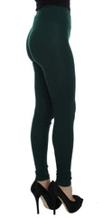 Dolce & Gabbana Green Cashmere Stretch Tights Pants - IT40|S - Tights