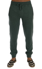 Dolce & Gabbana Green Cashmere Training Pants - S - Training Pants