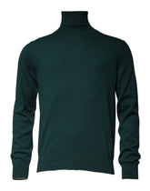 Dolce & Gabbana Green Cashmere Turtleneck Men Pullover Sweater - IT50 | L - Sweaters