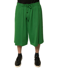 Dolce & Gabbana Green Cotton Blend Men Bermuda Shorts - IT60 | 3XL - Bermudas
