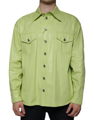 Dolce & Gabbana Green Cotton Collared Men Button Down Shirt - Shirts