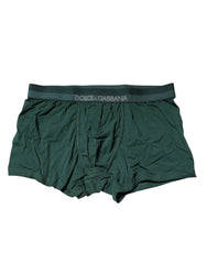 Dolce & Gabbana Green Cotton Regular Men Boxer Brief Underwear - IT3 | XS - Boxer Briefs