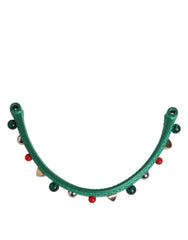 Dolce & Gabbana Green Embellished Leather Bag Handle Women Shoulder Strap - Handbag & Wallet Accessories
