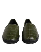 Dolce & Gabbana Chinelos de Couro Exótico Verde - EU44/US11