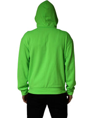 Dolce & Gabbana Green FullZip Fleece HoodedSweatshirt Sweater - IT46 | S