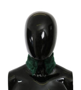 Dolce & Gabbana Green Fur Neck Collar Wrap Lambskin Scarf - Scarves & Shawls