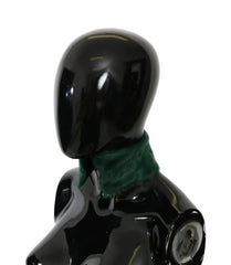 Dolce & Gabbana Green Fur Neck Collar Wrap Lambskin Scarf - Scarves & Shawls