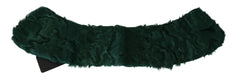 Dolce & Gabbana Green Fur Shoulder Collar Wrap Lambskin Scarf - Scarves & Shawls