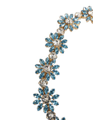 Dolce & Gabbna Groen Leer Daisy Kristal Versierde Taille Riem - Riemen