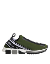 Dolce & Gabbana Green Logo Low Top Sorrento Men Sneakers Shoes - Sneakers