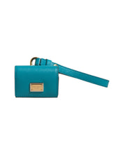 Dolce & Gabbana Green Logo Plaque Leather Gold Metal Strap Airpods Case - Headphone Carrying Cases