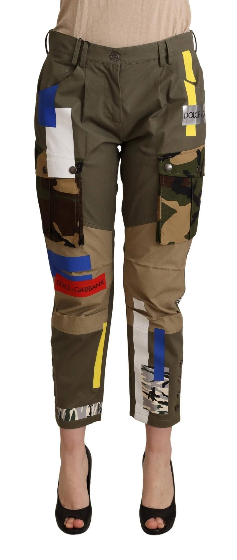 Dolce & Gabbana Green Military Cargo Trouser Cotton Pants - Cargo Pants