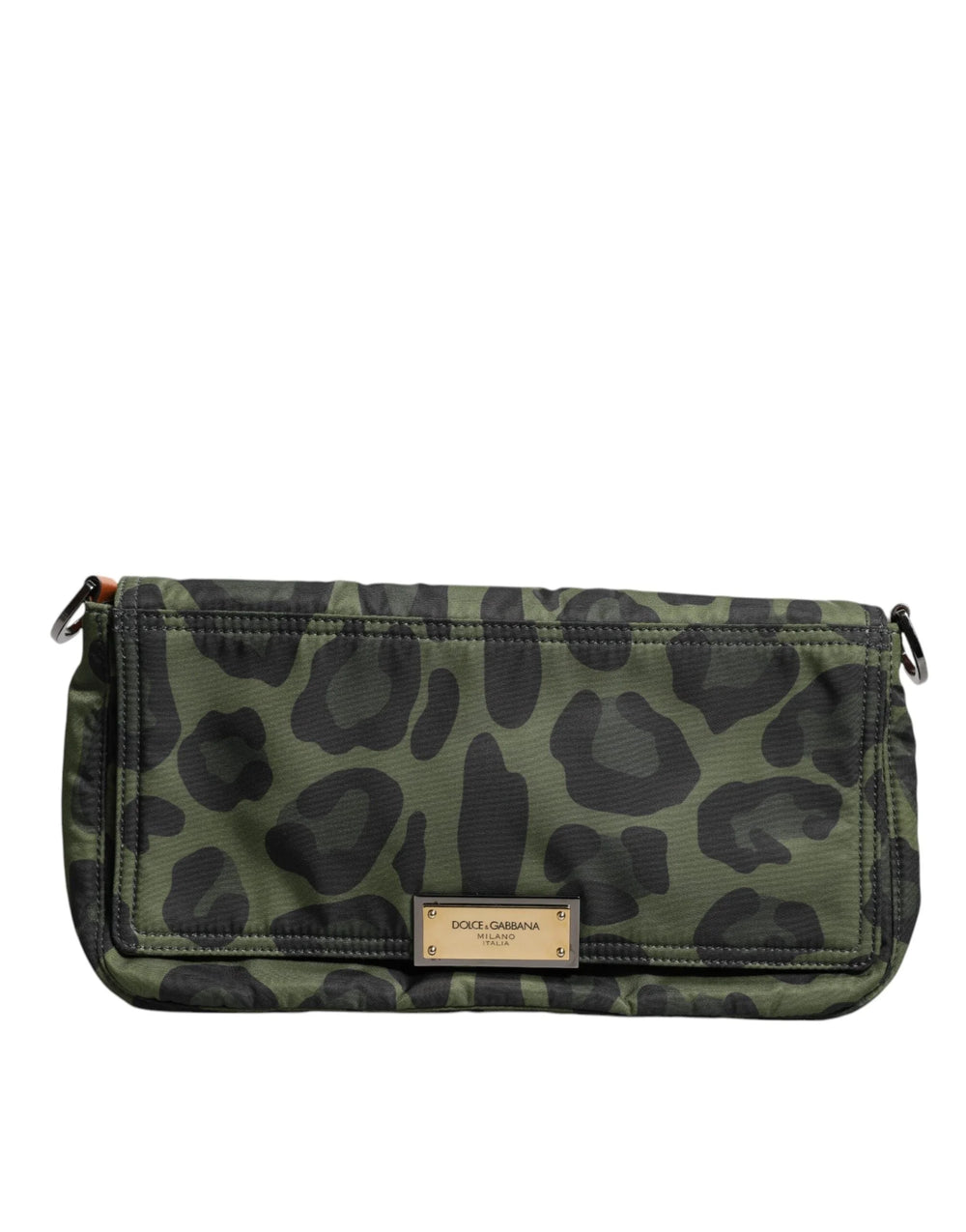 Dolce & Gabbana Green Nylon Leopard Print Shell Messenger Crossbody Bag - Cross Body Bags