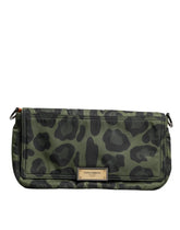 Dolce & Gabbana Green Nylon Leopard Print Shell Messenger Crossbody Bag - Cross Body Bags