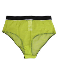 Dolce & Gabbana Green Nylon Logo Waistband Brief Panty Underwear - IT2 | S - Briefs