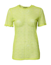 Dolce & Gabbana Green Nylon See Through Women Short Sleeves Top - IT2 | S - T-Shirts