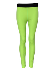 Dolce & Gabbana Green Nylon Slim Fit Leggings Pants - IT40|S - Leggings