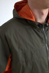 Dolce & Gabbana Green Orange Hooded Cotton Full Zip Jacket - IT58 | XXL - Track Jackets