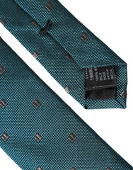 Dolce & Gabbana Green Patterned Silk Adjustable Men Tie - Neckties