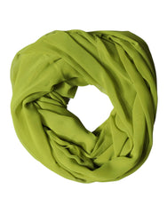 Dolce & Gabbana Green Polyester Stole Neck Wrap Shawl Scarf