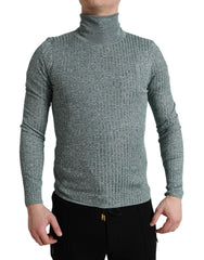 Dolce & Gabbana Green Polyester Turtleneck Pullover Sweater - IT48 | M - Sweaters