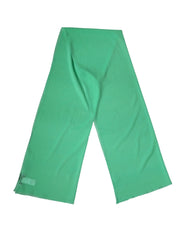 Dolce & Gabbana Green Silk Neck Wrap Shawl Stole 200cm x 64cm Scarf