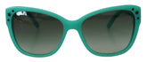 Dolce & Gabbana Green Stars Acetate Square Shades DG4124 Sunglasses - Sunglasses